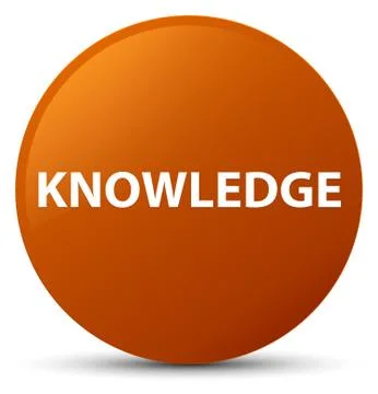 Knowledge brown round button 스톡 일러스트