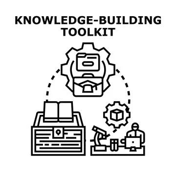 Knowledge building toolkit for education and research Stock Illustration