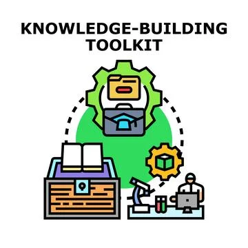 Knowledge building toolkit for education and research Stock Illustration