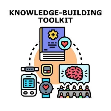 Knowledge building toolkit vector concept illustration Stock Illustration