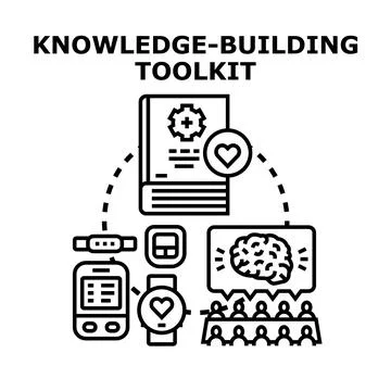 Knowledge building toolkit vector concept illustration Ilustración de archivo