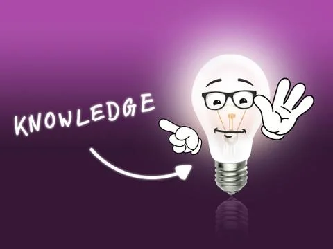 Knowledge bulb lamp energy light pink Illustrazione stock