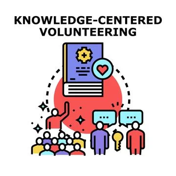 Knowledge centered volunteering developing community solutions Stock-Illustration