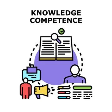 Knowledge competence developing business career skill education Stock Illustration