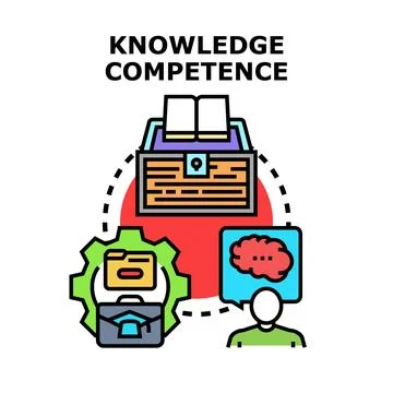 Knowledge competence developing valuable skill concept Stock Illustration