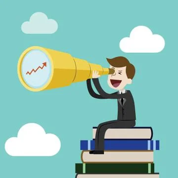 Knowledge. Concept business illustration Stock Illustration