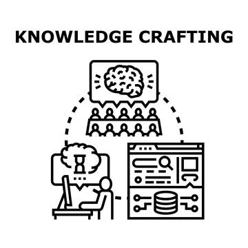 Knowledge crafting creating solutions with data analytics Stock Illustration