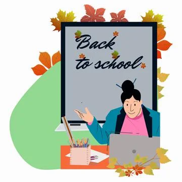 Knowledge day online Stock Illustration