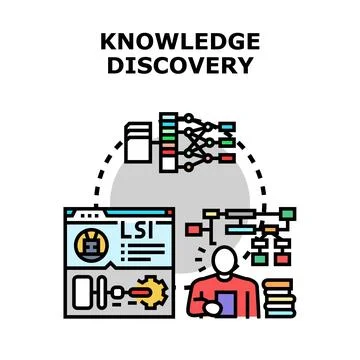 Knowledge discovery process applying data science methods Illustrazione stock