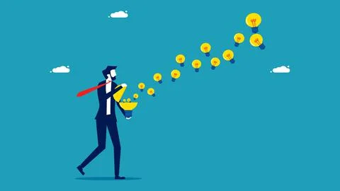 Knowledge distribution. Businessmen distribute knowledge equally. business co Ilustração Stock