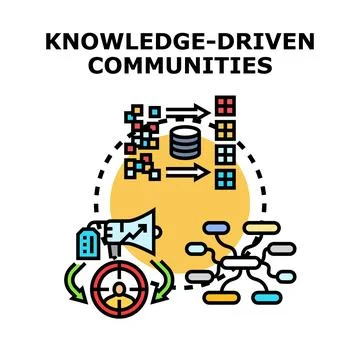 Knowledge driven communities and digital information management Stock Illustration