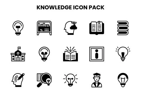 Knowledge DuoTone Bundle Icons Pack Stockillustratie