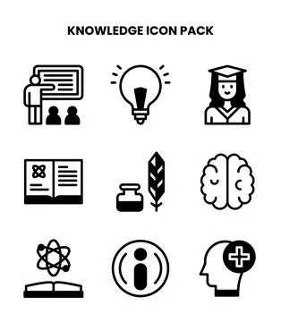 Knowledge DuoTone Collection Icons Pack Stockillustratie