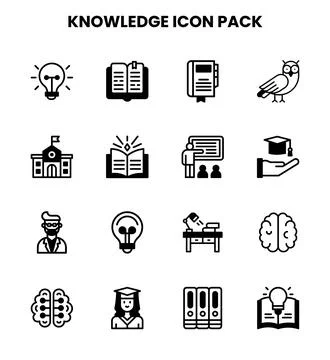 Knowledge DuoTone Icons Pack Stockillustratie