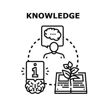 Knowledge education and learning developing wisdom concept Stock Illustration