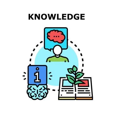Knowledge education and learning developing wisdom concept Stock Illustration