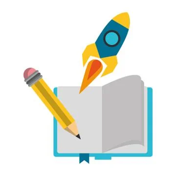 Knowledge education concept cartoon Illustrazione stock