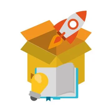 Knowledge education concept cartoon Illustrazione stock