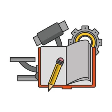 Knowledge education concept cartoon Illustrazione stock