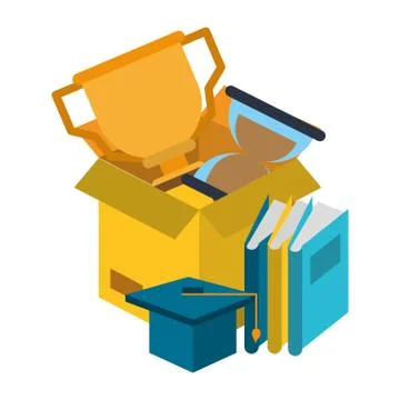 Knowledge education concept cartoon Stock Illustration