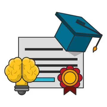 Knowledge education concept cartoon Illustrazione stock