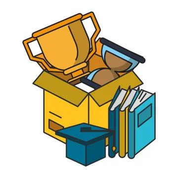 Knowledge education concept cartoon Stock Illustration