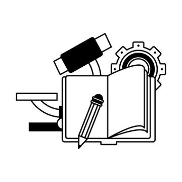 Knowledge education concept cartoon Stock Illustration