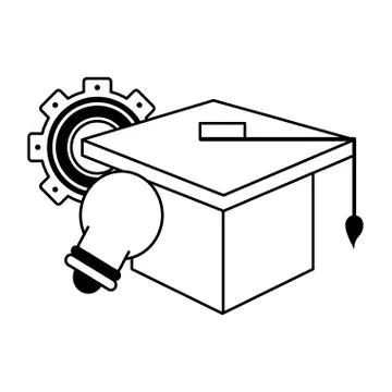 Knowledge education concept cartoon Stock Illustration