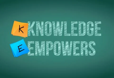 Knowledge empowers business concept illustration design graphic Stock Illustration