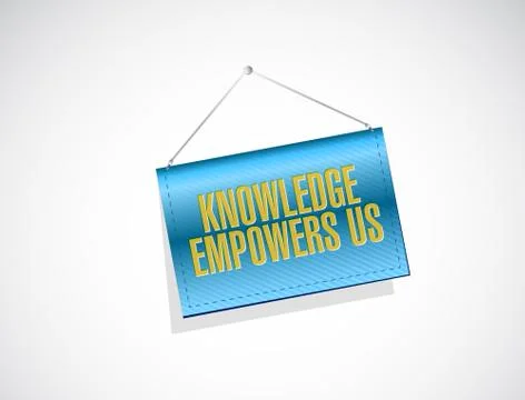 Knowledge empowers us banner sign concept 스톡 일러스트