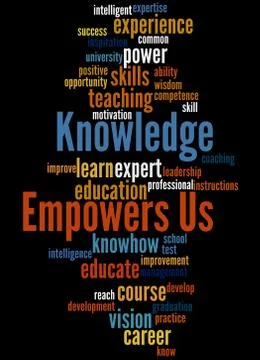 Knowledge Empowers Us, word cloud concept 스톡 일러스트