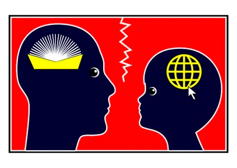 Knowledge Gap Stock Illustration
