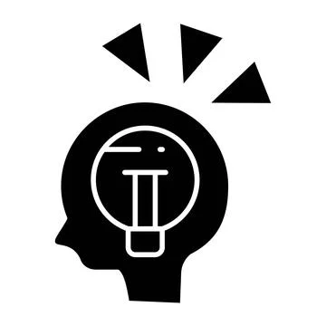 Knowledge Glyph Icon Stock Illustration
