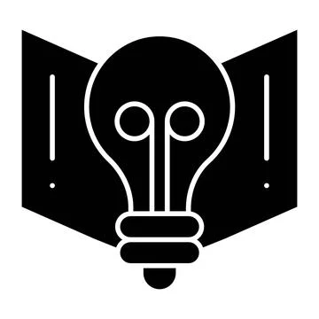 Knowledge Glyph Icon Illustrazione stock
