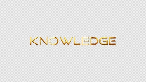 Knowledge gold text shine light motion cinematic title background Stock Footage 265974366