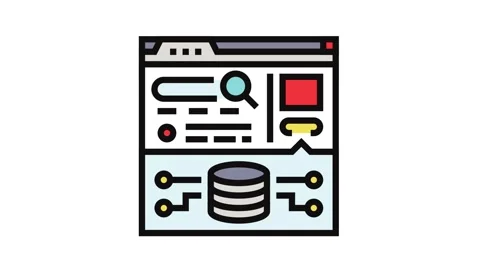 Knowledge graph seo color icon animation Stock Footage 326113102