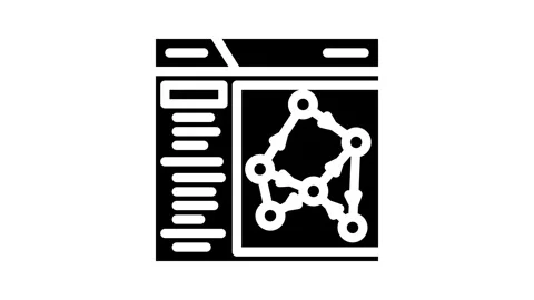 Knowledge graph seo glyph icon animation 库存影片 326740673