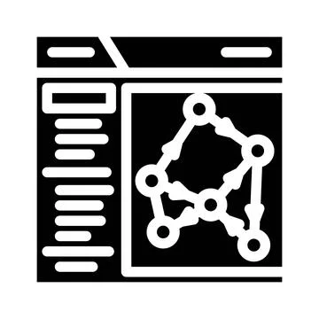 Knowledge graph seo glyph icon vector illustration Stock Illustration