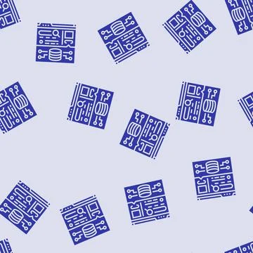 Knowledge graph seo glyph seamless pattern Illustrazione stock