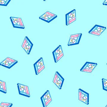 Knowledge graph seo isometric icon seamless pattern 스톡 일러스트