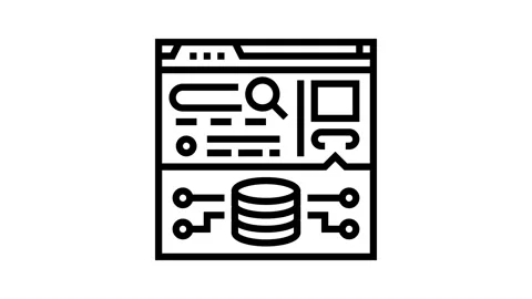 Knowledge graph seo line icon animation Stock Footage 326129544