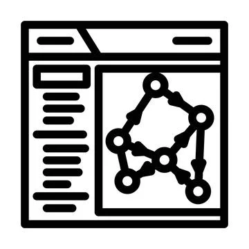 Knowledge graph seo line icon vector illustration Stock Illustration