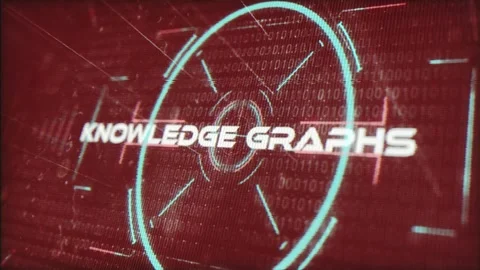 Knowledge Graphs Intelligence Words In Techno Sci Fi Vídeo Stock 347202396