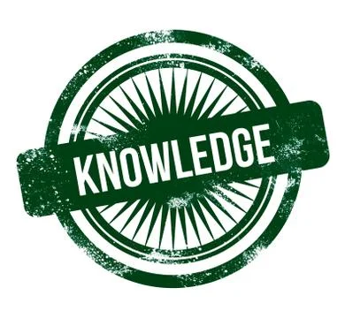 Knowledge - green grunge stamp 스톡 일러스트