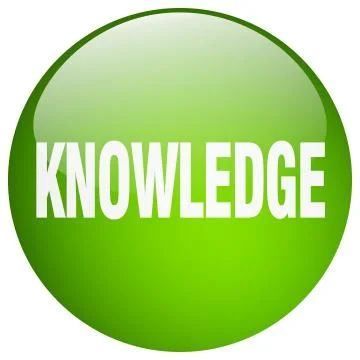 Knowledge green round gel isolated push button 스톡 일러스트