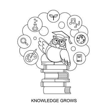 Knowledge grows concept Stock Illustration