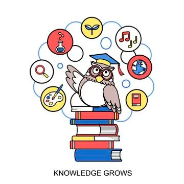 Knowledge grows concept Stock Illustration