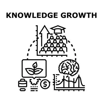 Knowledge growth concept vector illustration developing education 스톡 일러스트