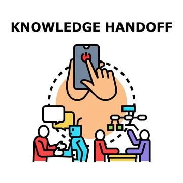 Knowledge handoff with people and artificial intelligence Stock Illustration