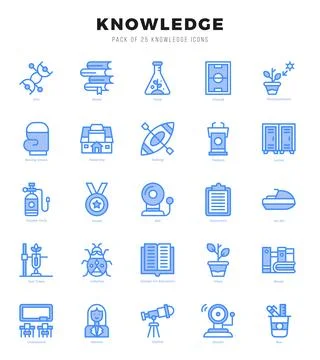 Knowledge Icon Bundle 25 Icons for Websites and Apps 스톡 일러스트
